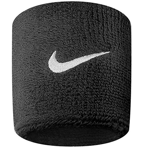 Nike Unisex Swoosh Armbänder (EIN Paar) schwarz/weiß Gr.