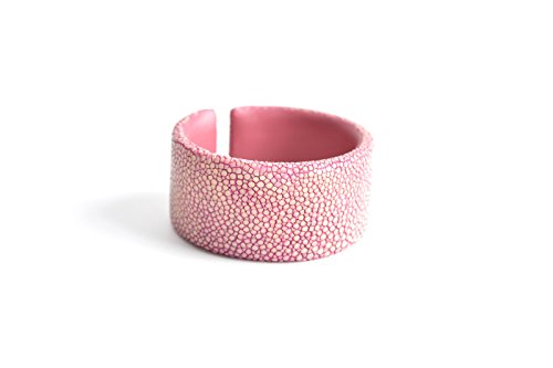 Armband 'Gigi' Rochenleder Armreifen Damen pink Arm-Reif Armspange Armschmuck für Frauen rosa