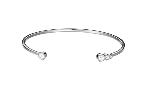 ESPRIT Damen-Armband JW52887 Armreif Messing rhodiniert Zirkonia transparent 6.3 cm-ESBA01339A580