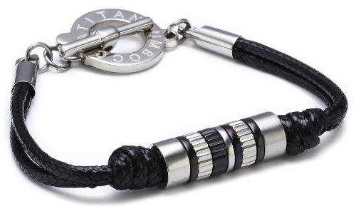 Boccia Damen-Armband Cotton Schw. Titan Pol/Sat Schw. 0361-01